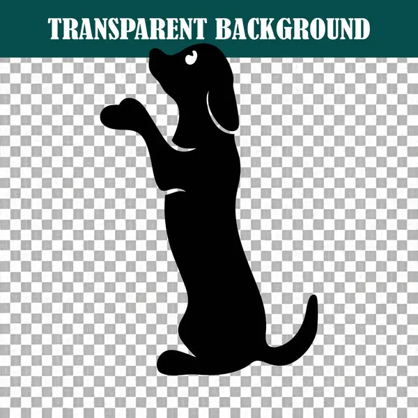 Sadık Arkadaş. Dost canlısı bir köpeğin silueti arka ayaklarının üzerinde duruyor. Sevimli bir duruş sergiliyor.