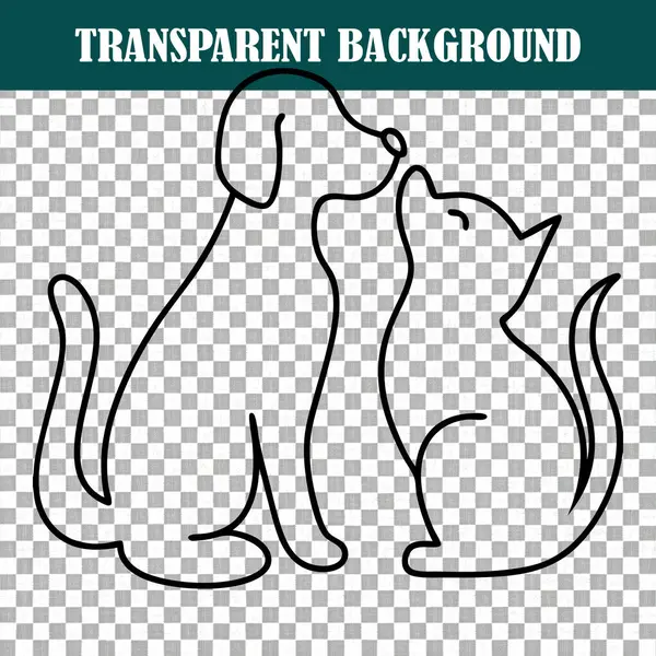 Bir köpek ve kedinin dokunaklı bir tasviri, burunları şefkat ve dostluk gösterisi yapıyor.