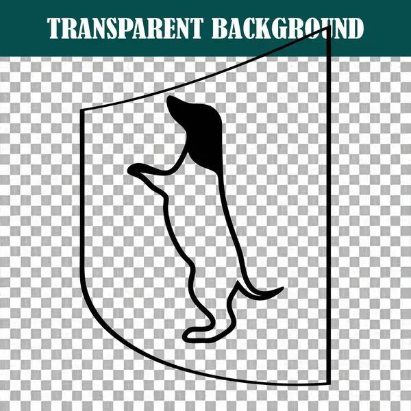 Ayakkabı ve köpek siluetinin siyah-beyaz çizimi