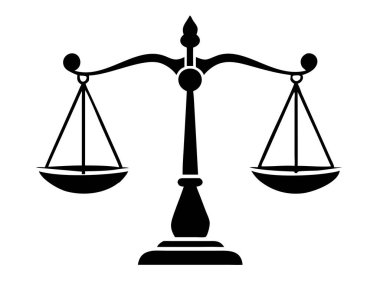 Klasik bir siyah-beyaz çizimi adalet terazisini tasvir eder, eşitlik ve hukuku sembolize eder. Bu vektör silueti yasal profesyoneller için ideal bir ikon. İmaj, duruşmalarda dengeyi, adaleti ve yargılamayı temsil ediyor. Bu perfe.