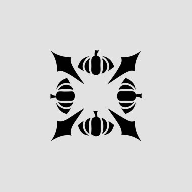 Bu vektör illüstrasyonunda balkabağı düzenlemelerinin yer aldığı zarif, soyut bir Cadılar Bayramı kompozisyonu resmedilmiş. Tek renkli tasarım, siyah ve beyaz arka planda şekillendirilmiş balkabaklarıyla geometrik bir desen sergiliyor. Bu modern düz tasarım kapalı