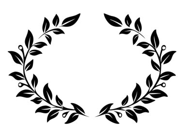 Sofistike bir siyah beyaz defne çelengi tasarım ihtiyaçlarınız için zamansız bir çiçek çerçevesi sunar. Bu zarif vektör süsü, klasik tasarım elementleri yaratmak için mükemmel ayrıntılı yapraklar ve yapraklar içerir. Düğün davetiyesi için ideal.