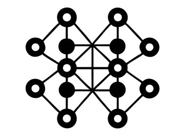 Soyut geometrik tasarım, el değmemiş beyaz bir arkaplana karşı birbirine bağlı halkalar ve çizgilerden oluşan bir ağ içeriyor. Bu modern ve minimalist illüstrasyon karmaşık bağlantıların görsel bir temsilini sunar ve kavramların birbiriyle ilişkili olması için ideal hale getirir.