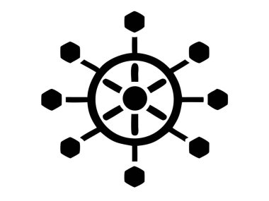 Bu vektör illüstrasyonu, birbiriyle bağlantılı altıgen düğümlerden oluşan bir tekerlek tasarımı yoluyla modern bir ağ kavramını tasvir eder. Görüntü bağlanabilirliği ve veri dağılımını vurgular, teknoloji ile ilgili kavramları görselleştirmek için mükemmeldir, interne