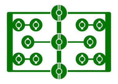 Bu soyut geometrik vektör grafiği birbirine bağlı elementler ve dairesel motiflerle canlı yeşil bir tasarım sergiliyor. Modern illüstrasyon, bağlantı kavramlarını aktarmak için mükemmel, çizgi ve şekillerden oluşan ağ benzeri bir desen içerir, commu