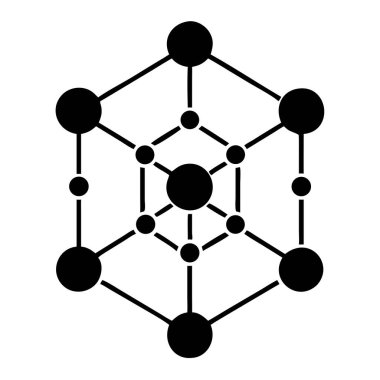 Çarpıcı bir siyah beyaz grafik geometrik bir ağ yapısı sunar. Birbirine bağlı küreler ve çizgiler teknolojiyi, veriyi ve iletişimi resmetmek için modern, soyut bir tasarım yaratıyor. Bu 3D görüntüleme web tasarımı ve dijital için mükemmeldir