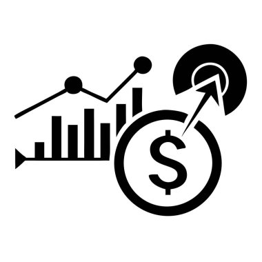 Bu çarpıcı siyah beyaz resimle finansal büyümeyi gözünde canlandır. Bir dolar işareti yükselen bir trend tablosuyla birleşerek finansal başarıyı ve ekonomik ilerlemeyi sembolize ediyor. İş sunumları, mali raporlar ve resimleme için ideal