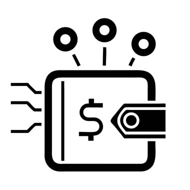 Bu vektör illüstrasyonu, çevrimiçi bankacılık ve finansal teknolojinin sergilenmesi için ideal modern bir dijital cüzdan konseptini sunar. Grafikte Fintech 'i net bir şekilde temsil eden güvenli işlemler, ödeme simgeleri ve para birimi sembolleri yer alıyor. Pe