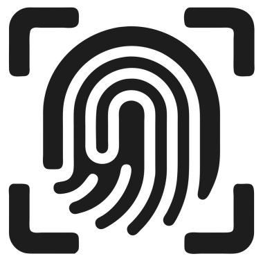 Bu siyah beyaz parmak izi ikonu güvenlik ve doğrulamanın güçlü bir sembolüdür. Dijital uygulamalar için idealdir, biyometrik teknoloji kullanılarak kimlik doğrulama ve güvenli erişimi temsil eder. Tanımlama için bu vektör grafiğini kullan