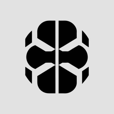 Siyah beyaz çarpıcı bir soyut geometrik tasarım modern bir estetik sunar. Bu çok yönlü grafik ögesi markalaşma, logolar ve dijital uygulamalar için idealdir. Temiz, minimalist tarzı onu çağdaş tasarım için mükemmel bir şablon yapıyor. 