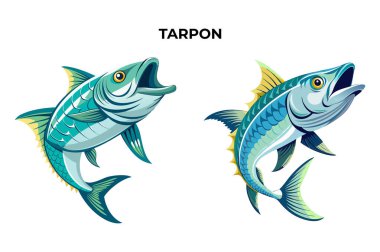 Tarpon Balık Vektör İllüstrasyonu: Çok Yönlü Tasarım Kaynağı