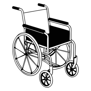 Tekerlekli sandalyenin ayrıntılı tasviri, izole edilmiş ve sağlık hizmetleri, erişilebilirlik ve tıbbi projelerde kullanılmak için mükemmel. Çeşitli kullanımlar için entegre edilmesi kolay ve çok yönlü