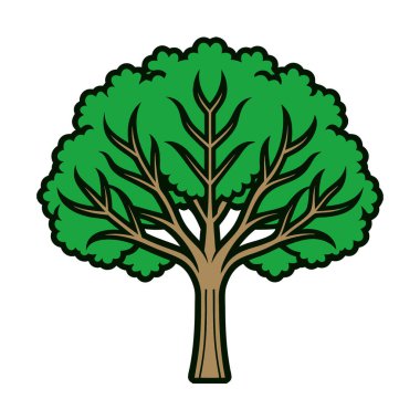 Yeşil Ağaç Element- Doğa ve Çevre Projeleri için Çok Yönlü Vektör Tasarımı