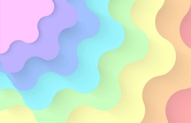 Kağıt akışkan şekil arkaplanı, gökkuşağı renk gradyanı