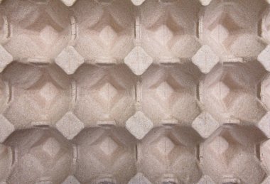 Boş kağıt yumurta tepsisi üst görünümü, doku ya da arka plan. Boş yumurta karton dokusu.