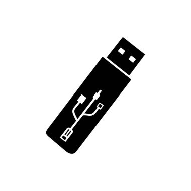 Modern USB Flash Sürücü Silüeti Tasarımı