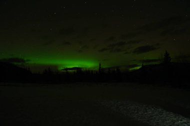 Kuzey Işıkları ya da Yukon Kanada 'da Aurora Borealis olarak da bilinir.