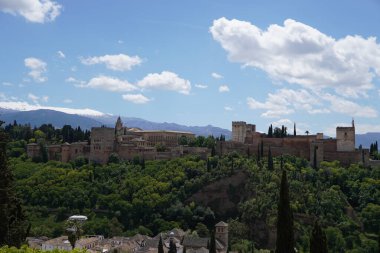 Palacio de Generalife ve kale, Alhambra, Granada, İspanya
