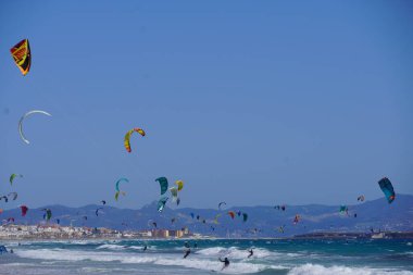 Tarifa 'daki Bolonia plajı. Costa de la Luz Cadiz 'de
