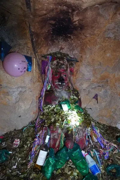 stock image Devil guardian of the mines of Cerro Rico in Potosi called El Tio Bolivia