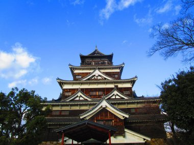 Hiroşima Kalesi güzel Japonya 'da Hiroşima' da