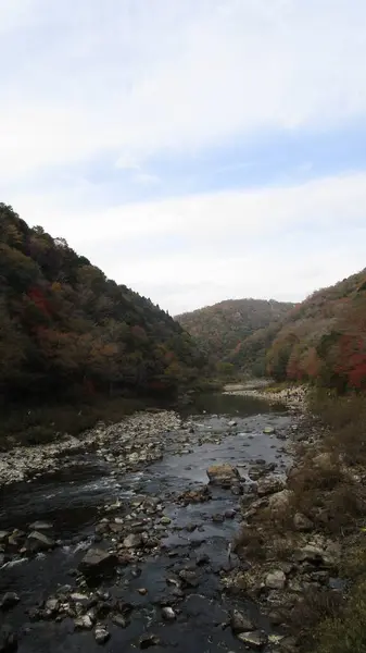 stock image Old train railways views in Takedao in the beautiful Japan