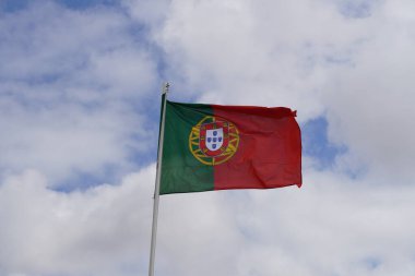 Güzel Portekiz 'de Lisboa şehri manzarası ve anıtları