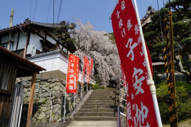 Osaka, Japonya yakınlarındaki Yamanaka nehrinden Wakayama manzarası