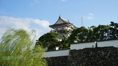 Osaka şehri Japonya 'nın güzel Kansai bölgesinin manzarası