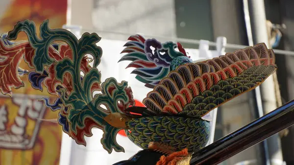 Tenjin festivali güzel Japonya 'da Osaka yakınlarında kutlandı.