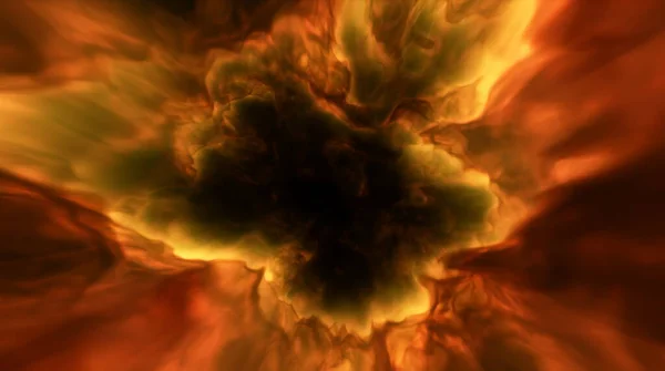 星と銀河の間の宇宙空間における宇宙星雲 ガス塵雲が星雲を宇宙に放出する 宇宙の誕生と拡大 星や惑星を星雲から形成する 3Dレンダリング — ストック写真