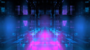 Dijital teknolojiler, bulut hesaplama, dijital gelecek, bilgi transferi. Soyut teknoloji büyük veri arkaplanı kavramı. Dijital veri akışının hareketi. 3d illüstrasyon