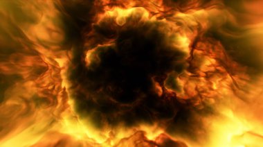 Yıldızlar ve galaksiler arasında uzayda kozmik nebula. Gaz tozu bulutları uzayda bulutsu oluşturur. Evrenin doğumu ve genişlemesi. Nebuladan yıldızların ve gezegenlerin oluşumu. 3d hazırlayıcı