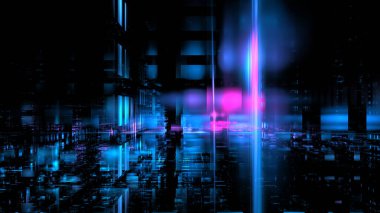 Sanal dijital alan, veri merkezi. Bilgi transferi, dijital gelecek, bilgi depolama ve sipariş sistemi. 3d hazırlayıcı