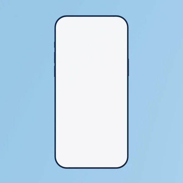 Smartphone Λευκό Λαμπερό Κενό Οθόνη Φωτισμό Νέον Μακιγιαρισμένο Γκρο Πλαν — Φωτογραφία Αρχείου