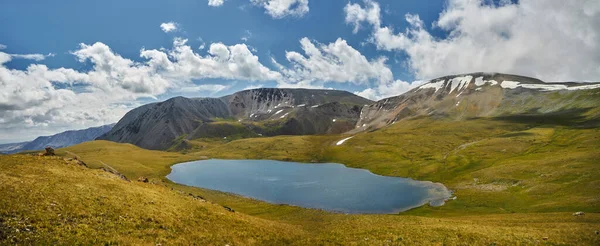 Panorama Mountain Valley Altai Mountains Fabulous Alpine Landscape Peaks Ridges — Stock Photo, Image