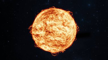 Güneşe sıçrıyor. Güneş 'in atmosferine yayılan enerji patlamaları, elektromanyetik patlamalar. Koronal kütle atımı. 3d hazırlayıcı