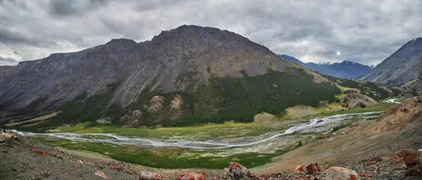 Hiking Mountains Rivers Mountain Lakes Summer Landscape Ridges Peaks Amazing — Stock Photo, Image