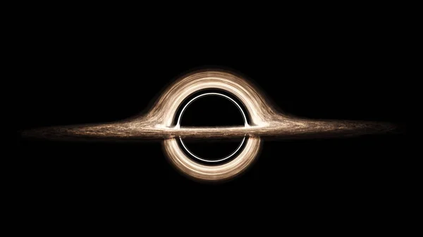 stock image Black hole in space devouring space and black matter. Interstellar space, hot ionized gas around a black hole. Distortion of space and time. 3d render