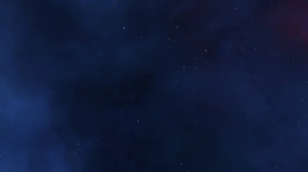 暗い青色の背景に点灯した煙 宇宙星銀河星雲 3Dレンダリング — ストック写真