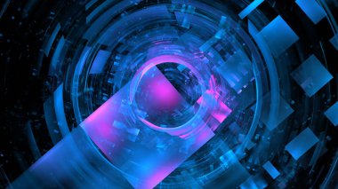 Dijital gelecek, yapay zeka, veri ve bilgi işleme. Bulut teknolojileri, dijital alan. 3d hazırlayıcı