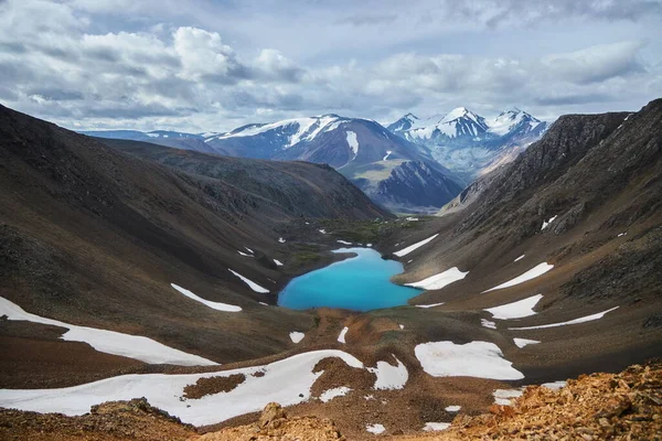 Vackert Landskap Bergstoppar Floder Och Sjöar Altai Mountains Vilda Natur — Stockfoto