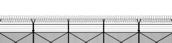 Beyaz Arka Planda Çelik Dikenli Tellerden Yapılmış Izole Bölgenin Sınırı — Stok fotoğraf