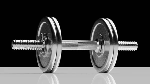 Jaki Sport Lubisz Najbardziej Silver Dumbbell Gym Fitness Healthy Lifestyle — Zdjęcie stockowe