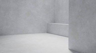 Temiz çizgiler ve beton duvarlar mimari açıdan minimalist bir köşe oluşturuyor. 3d hazırlayıcı