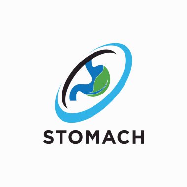 Vektör mide bakımı logo vektör tasarımı yaratıcı mide sembolü