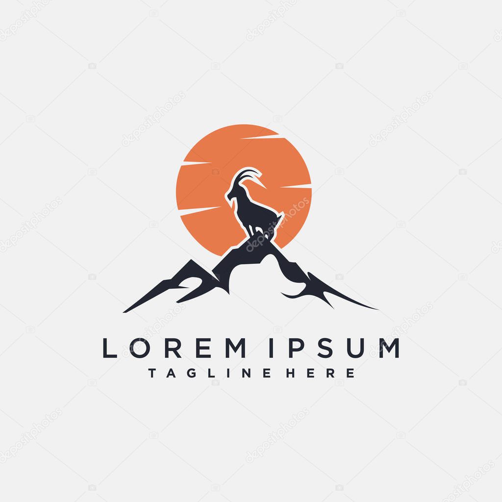 Mountain logo design vector with modern concept