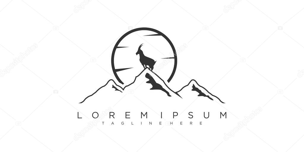 Mountain logo design vector with modern concept