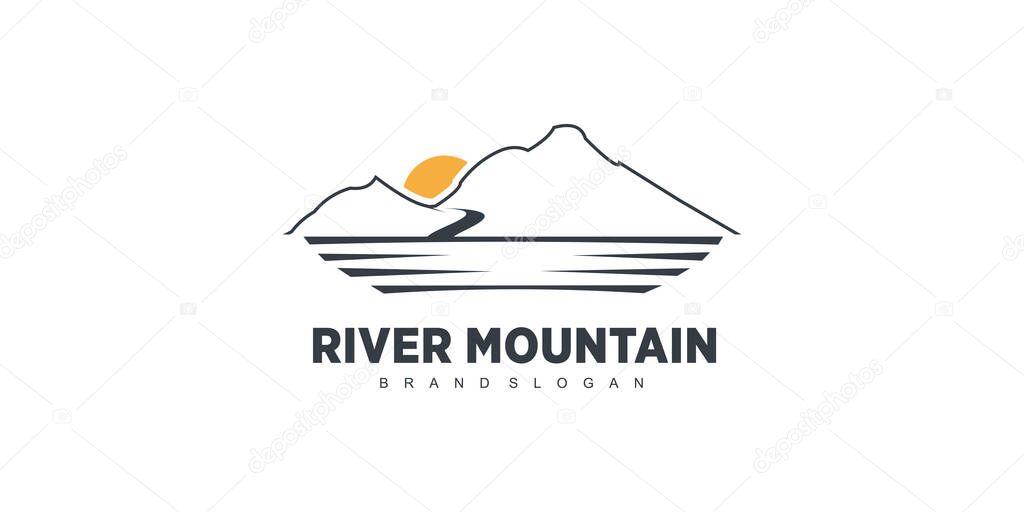Mountain logo design vector with modern concept