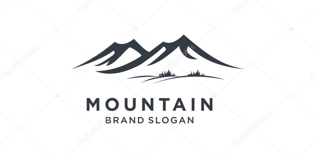 Mountain logo design vector with modern concept
